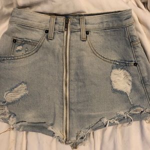 Carmar denim mini skirt